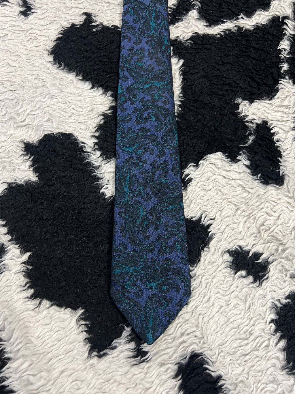 Pierre Pascal Narrow Embroidered Paisley Tie