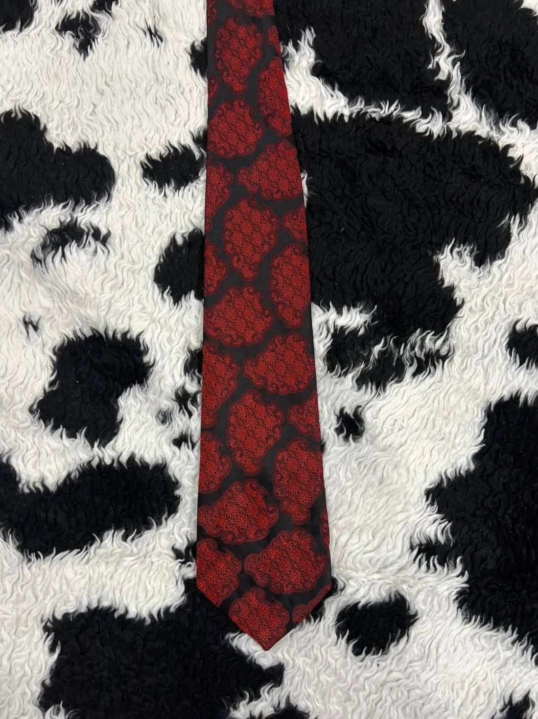 Lancer Black & Red Embroidered Tie