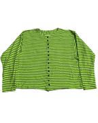 Green & Black Striped Buttonup