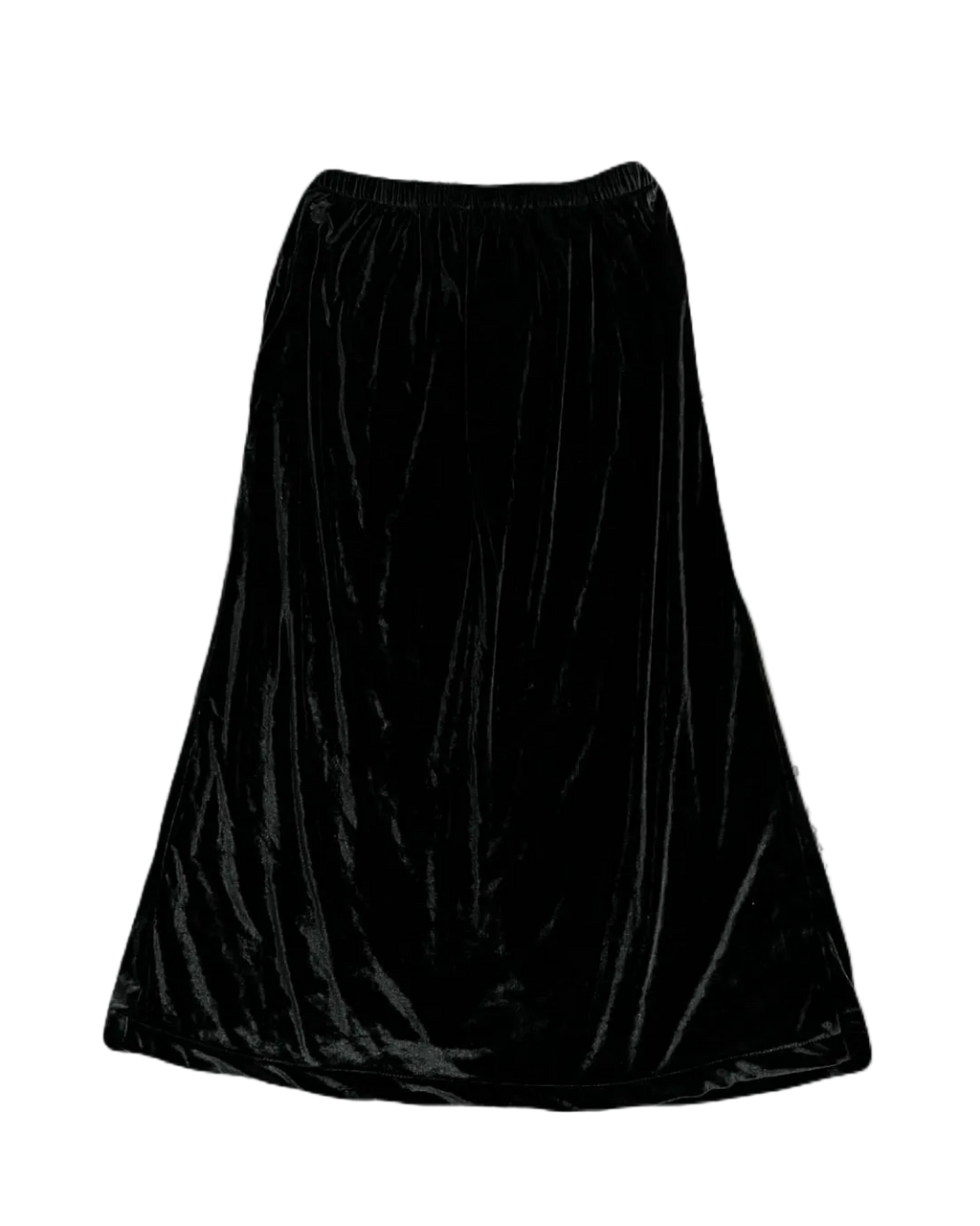Long Velvet Black Skirt