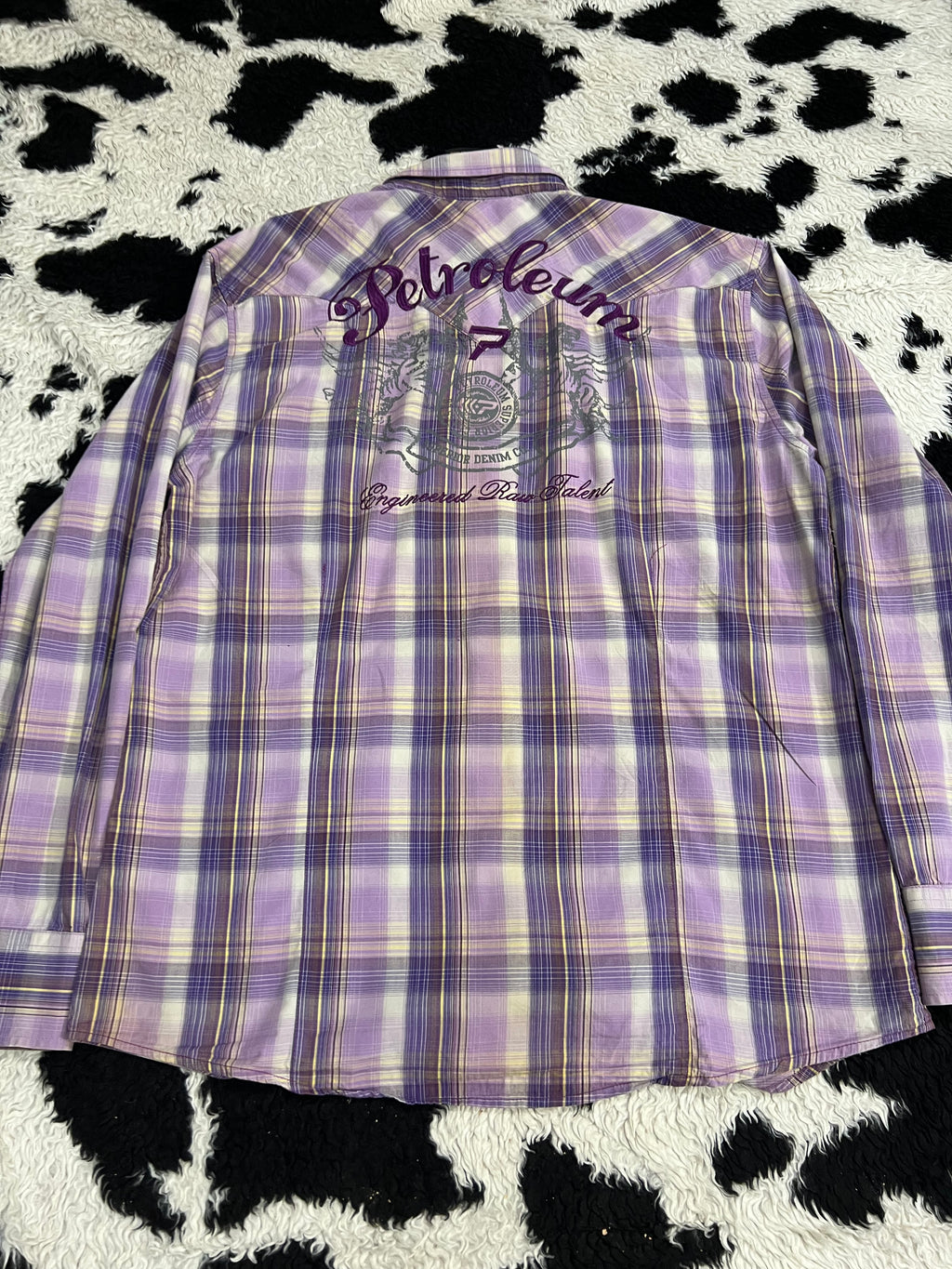 Petroleum Embroidered Buttonup