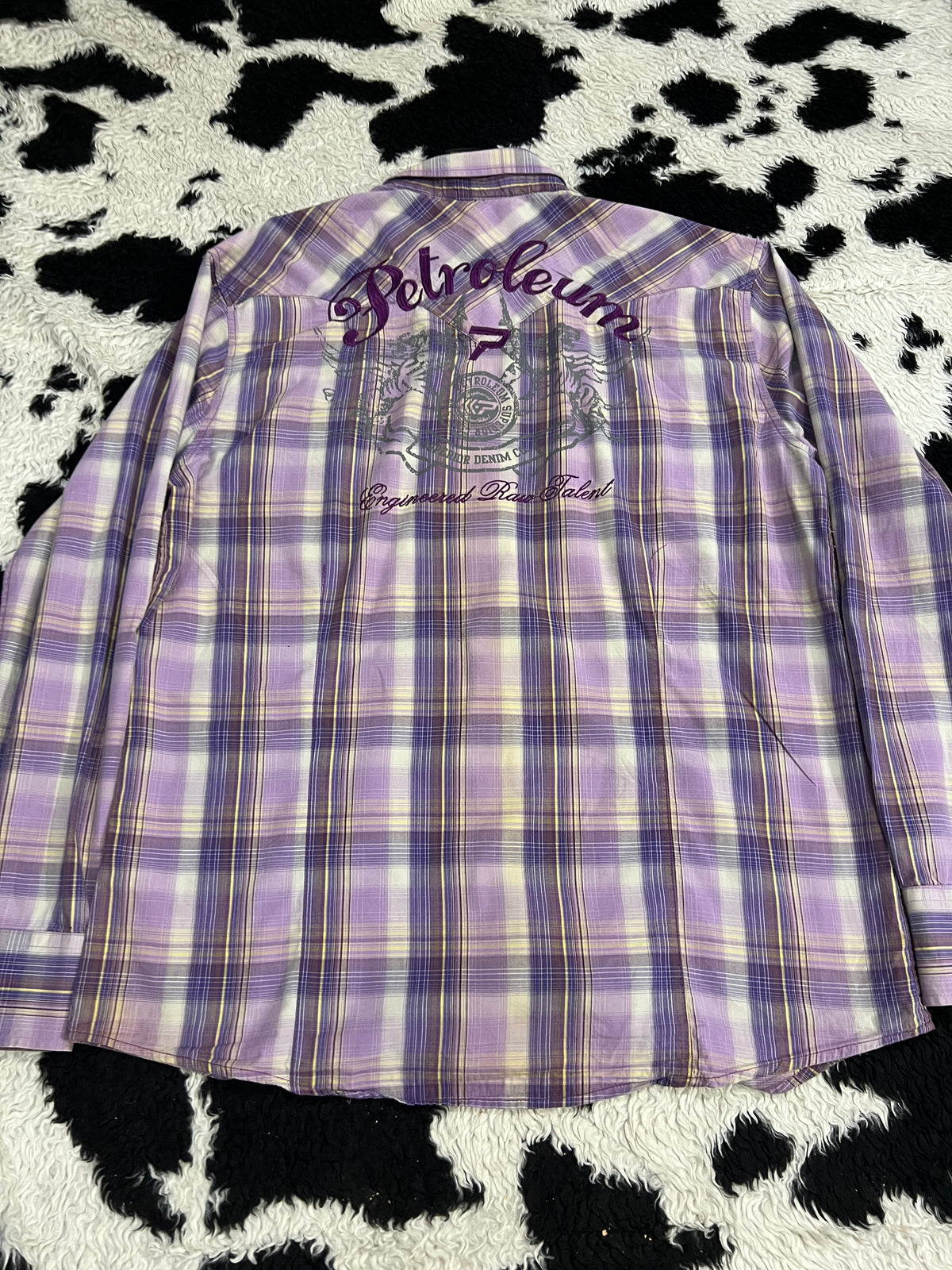 Petroleum Embroidered Buttonup