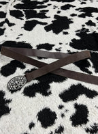 Bedazzled Buckle Brown Belt