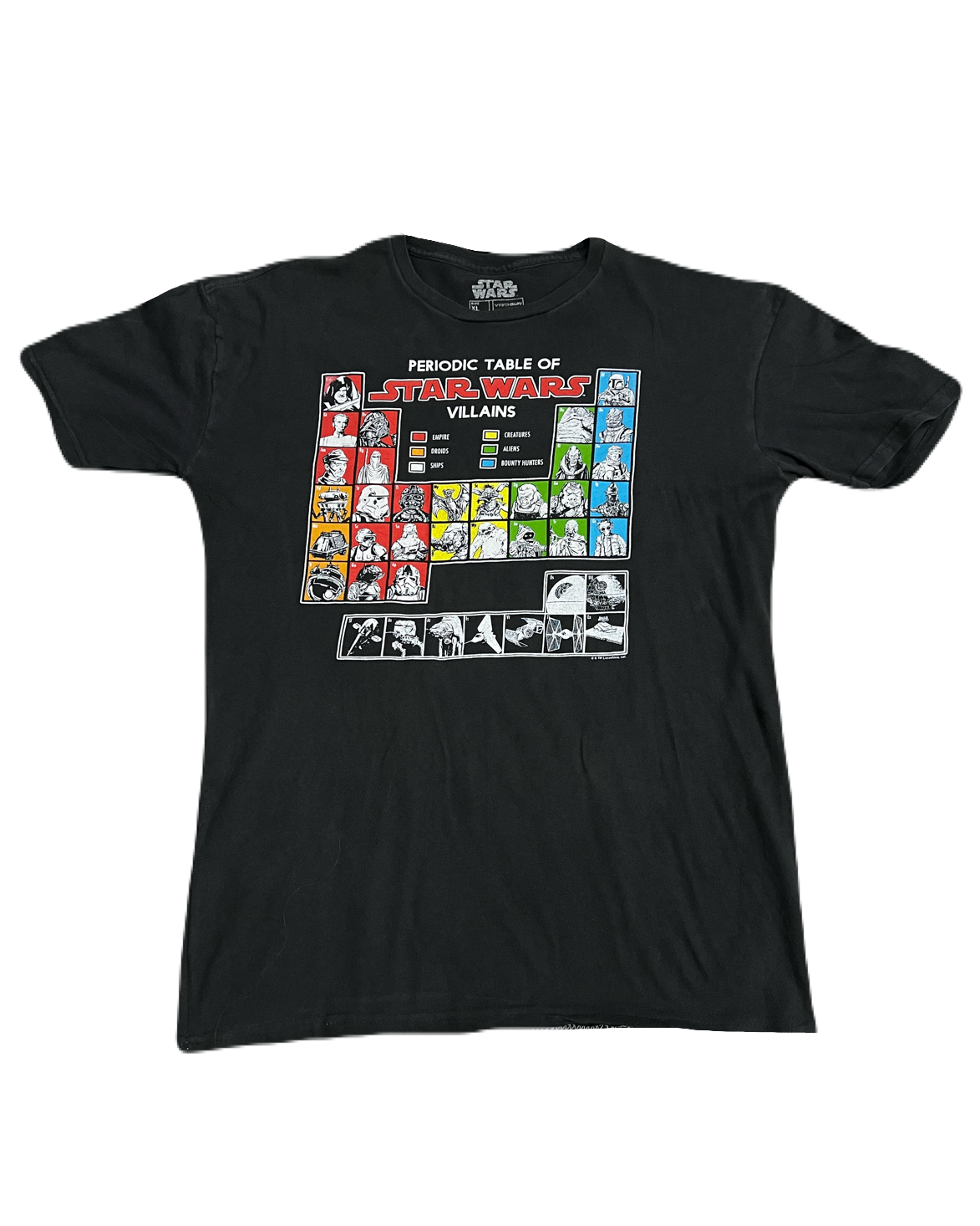 Periodic Table of Star Wars Villains Tee (Medium - Large)