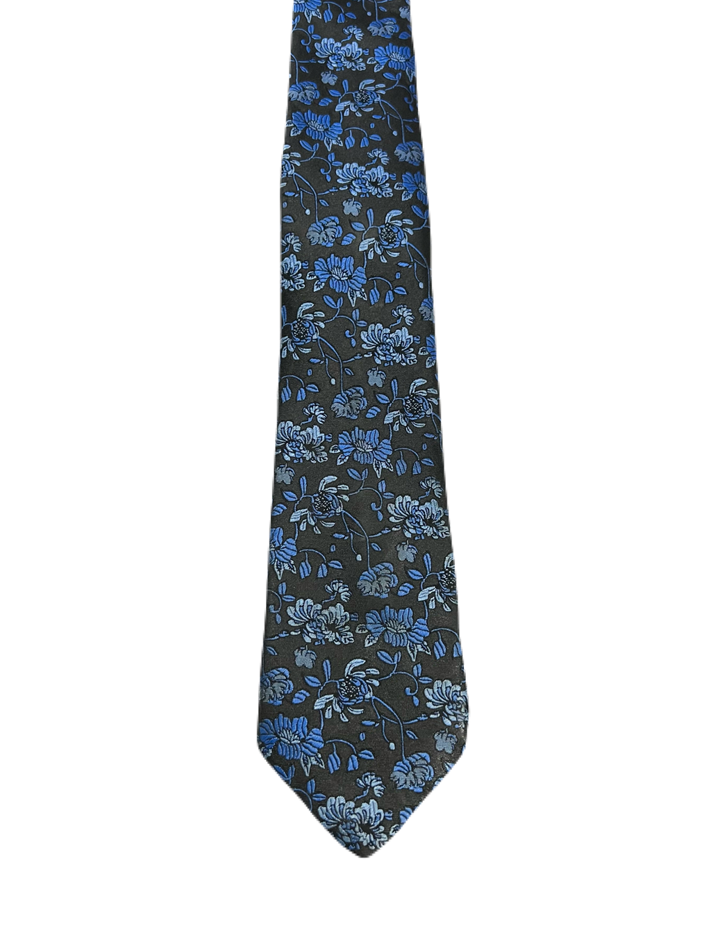 Autograph Embroidered Blue Floral Tie