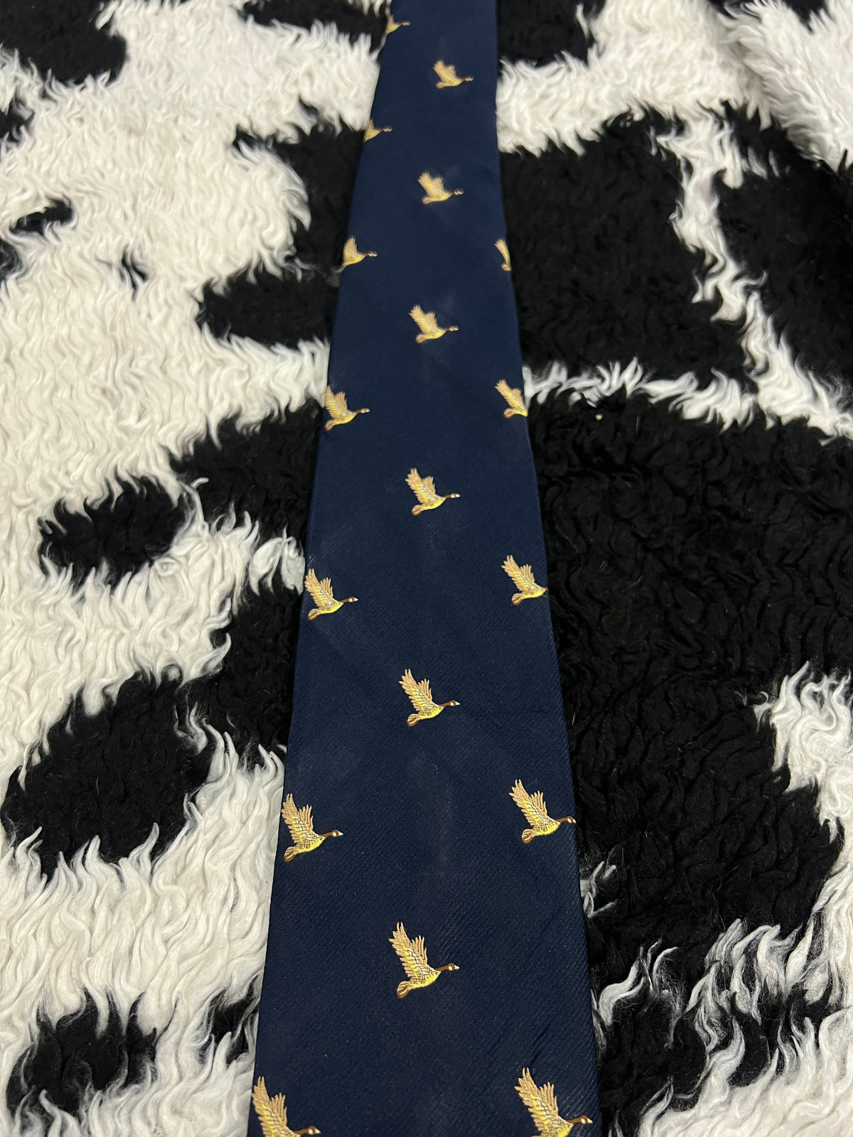 Flying Mallards Embroidered Tie