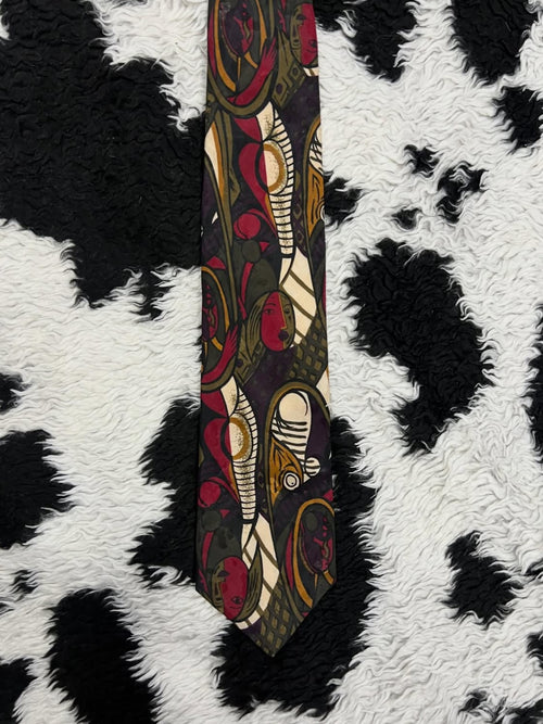 Abstract Faces Painting Tie