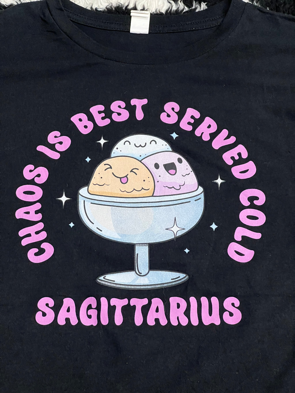 Sagittarius "Chaos Is Best Served Cold" Tee (Medium)