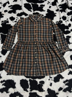 Orange & Green Plaid Buttonup