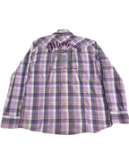 Petroleum Embroidered Buttonup