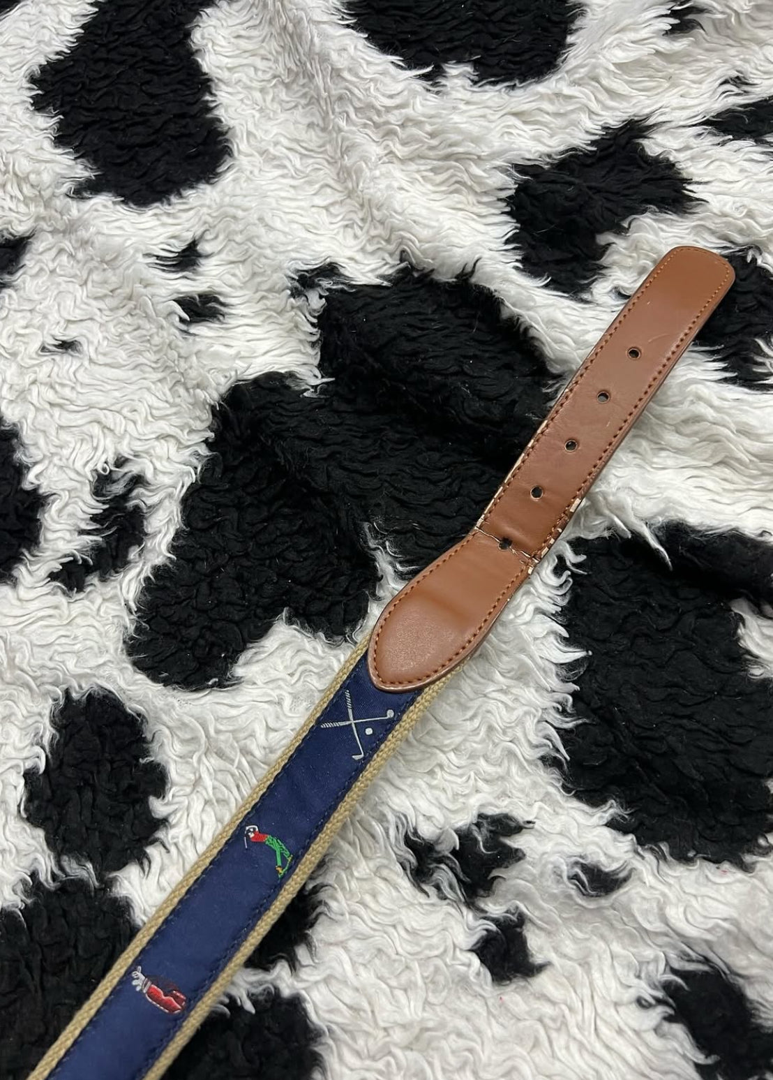 Golf Embroidered Belt