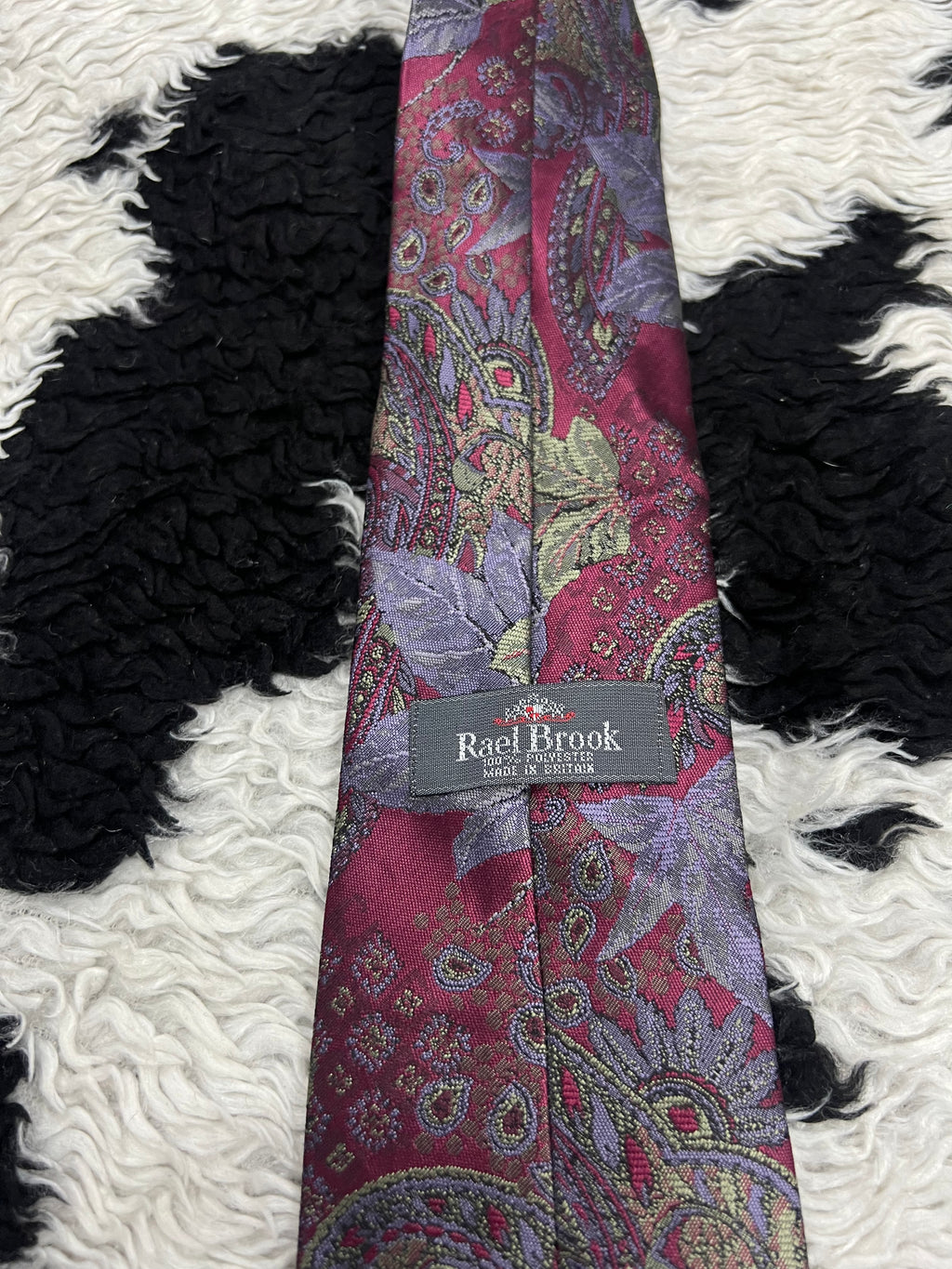 Rael Brook Paisley & Leaves Embroidered Tie