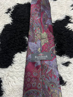 Rael Brook Paisley & Leaves Embroidered Tie