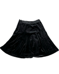 Knee Length Black Velvet Skirt