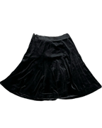 Knee Length Black Velvet Skirt