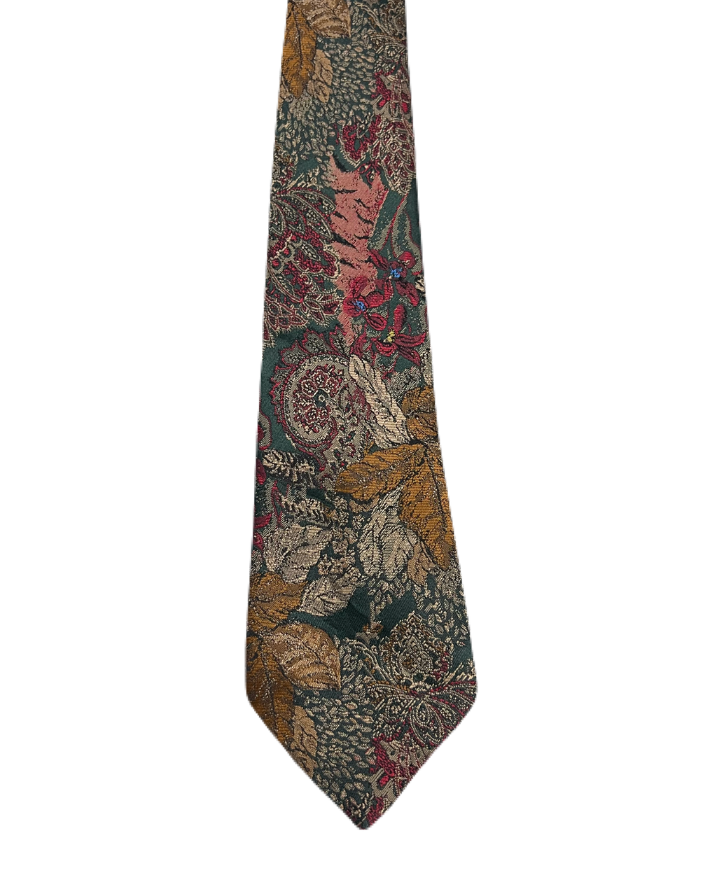 SOVRANO Green Fully Embroidered Tie