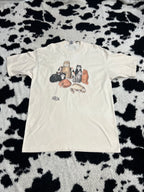 Vintage 90s Fruit of the Loom Cats Tee (Extra Large)