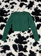 Stradivarius Green Wavy Top
