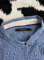 Blue Gingham Reserved Fitted Women's Buttonup