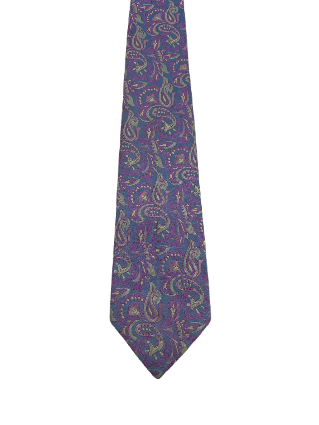 Topman Purple Embroidered Paisley Tie