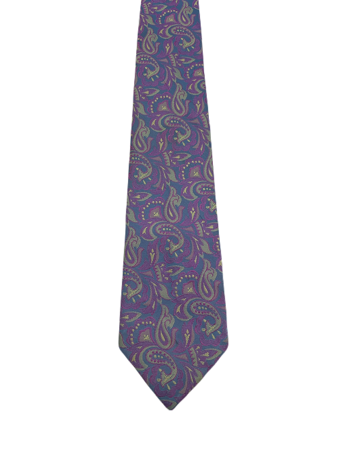 Topman Purple Embroidered Paisley Tie
