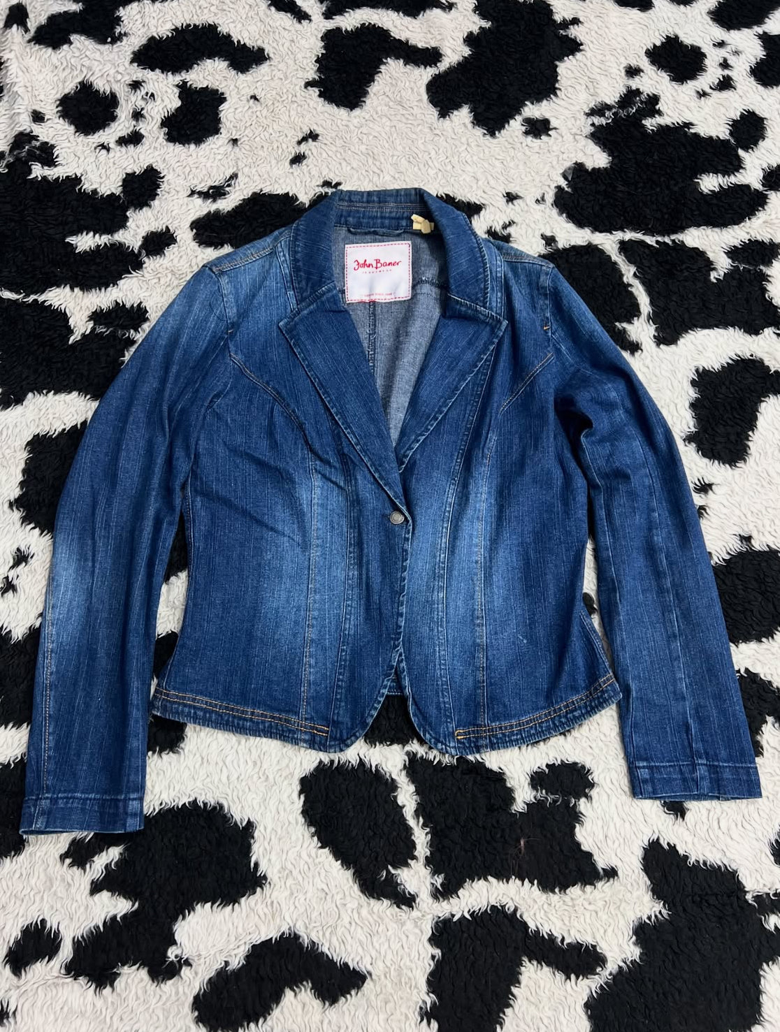 John Baner Denim Coat Jacket (Medium - Large)