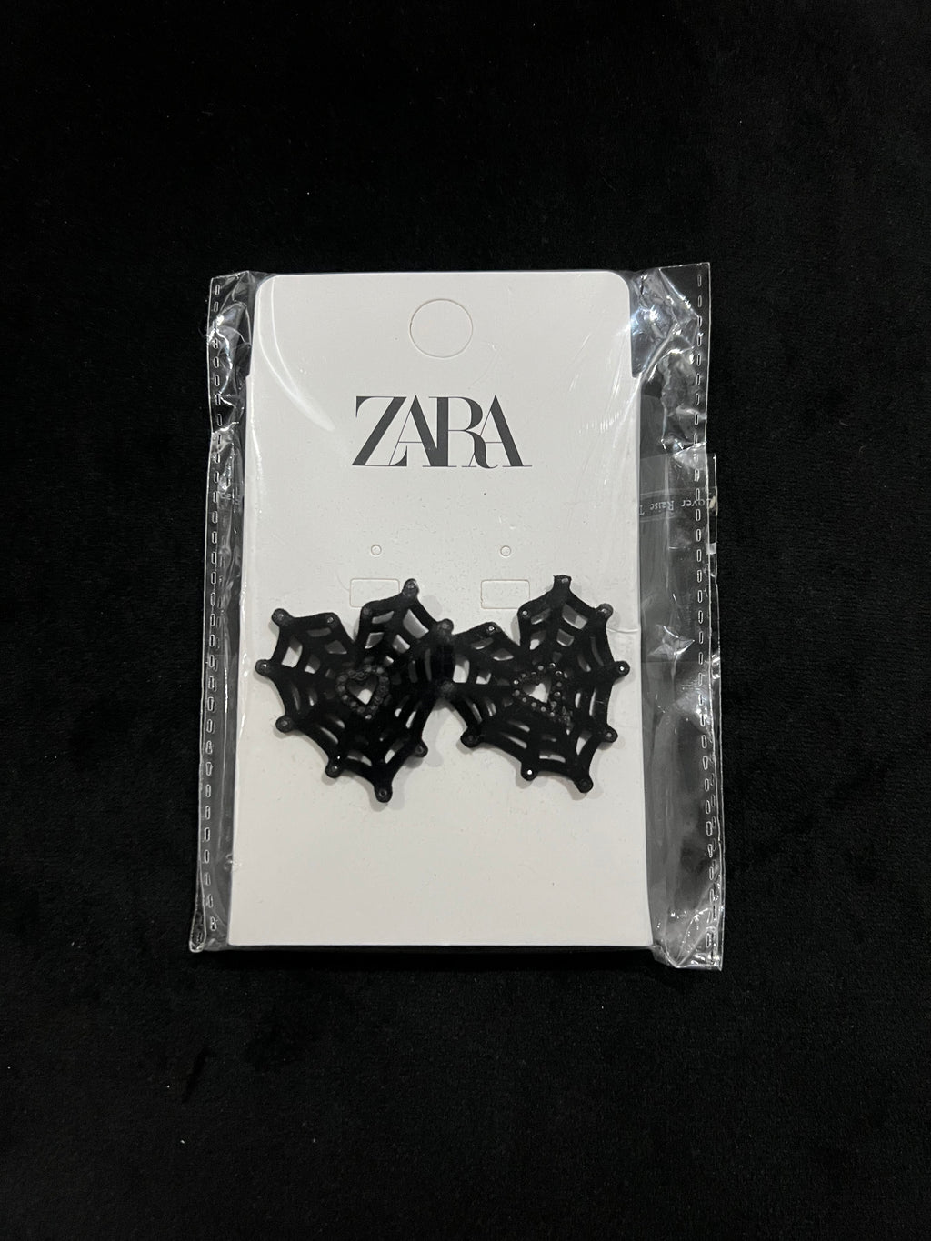 ZARA Spiderweb Heart Earrings
