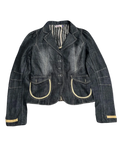 Grey Denim Coat Jacket (Medium)