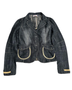 Grey Denim Coat Jacket (Medium)