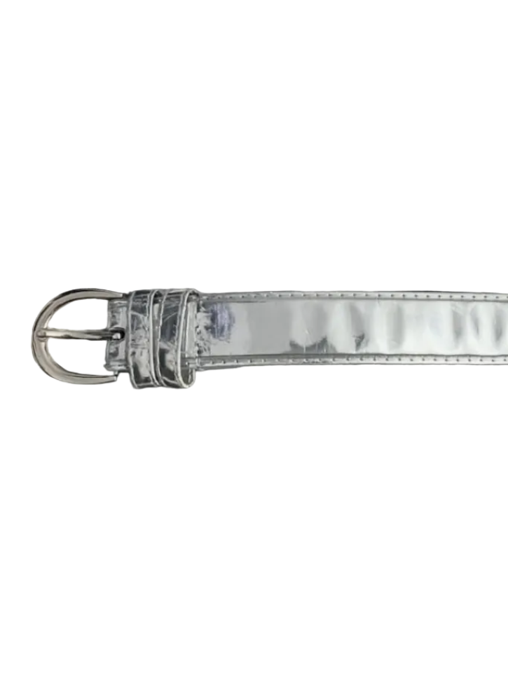 Silver Narrow Belt