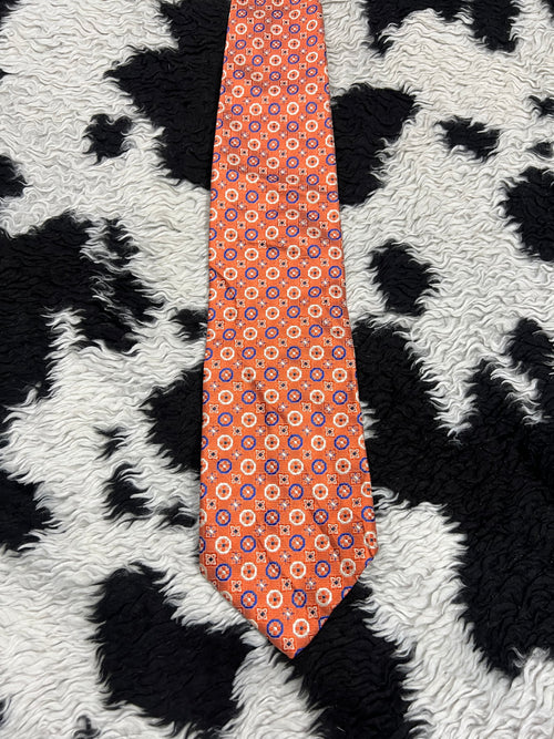 Andrew's Orange Embroidered Tie