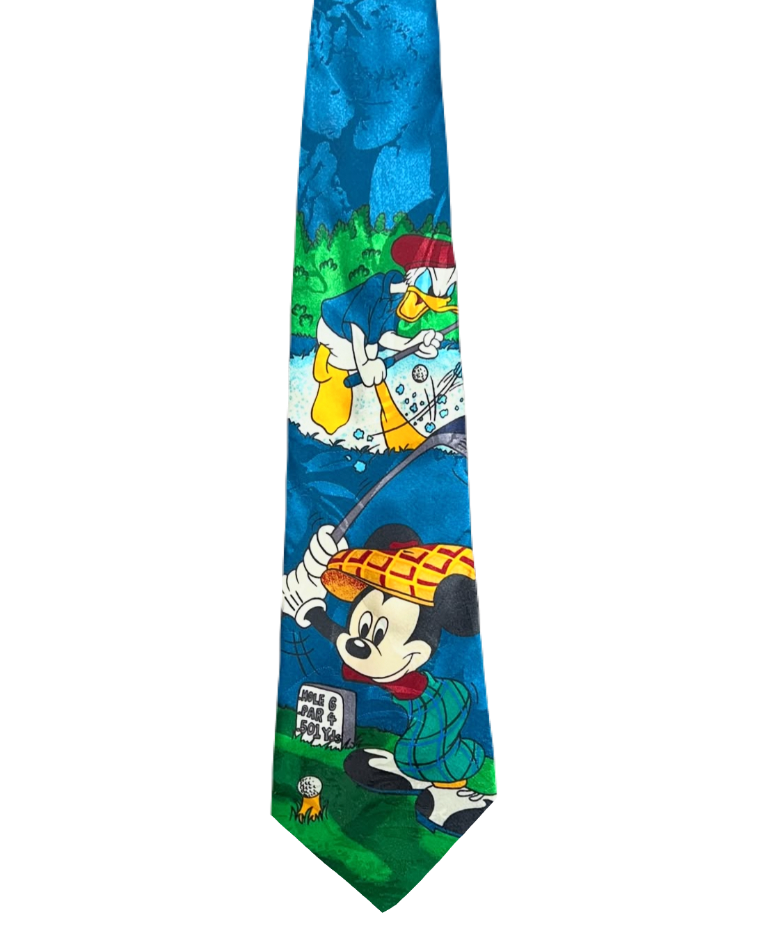 Vintage Disney Mickey & Donald Duck Golf Tie