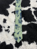 Green & Blue Floral Narrow Tie