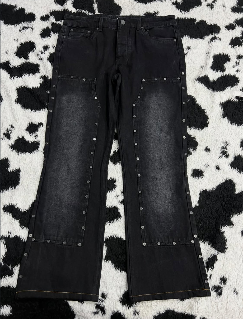 Black Studded Denims (Waist 34)