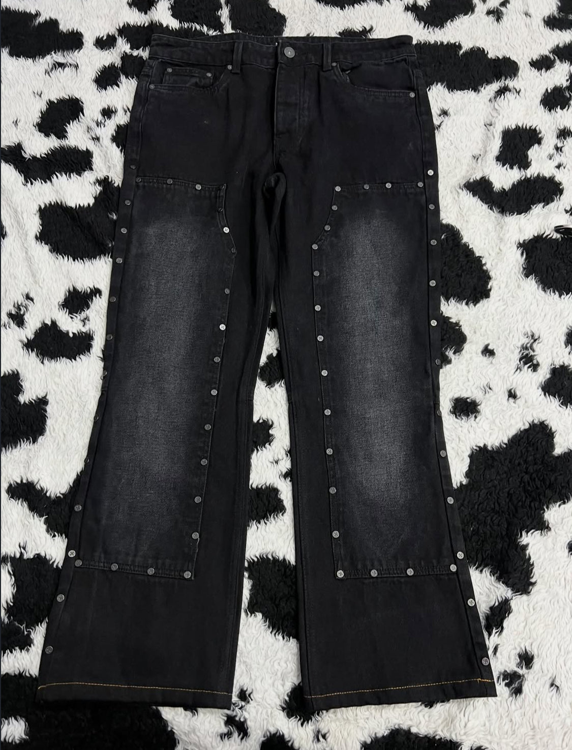 Black Studded Denims (Waist 34)