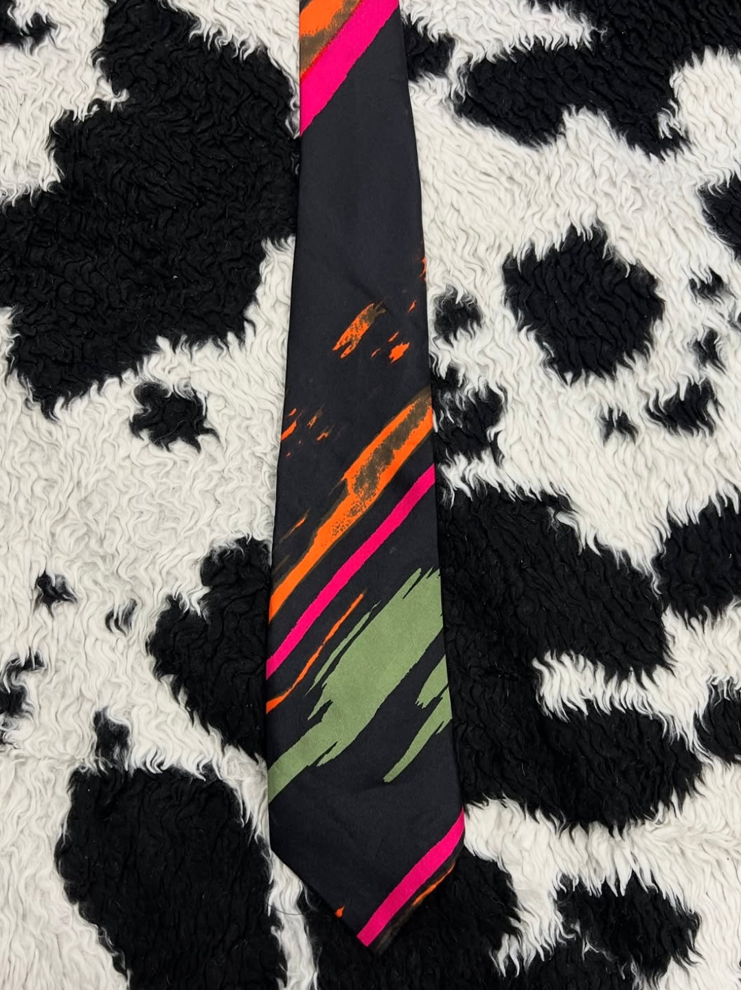 Black Abstract Art Tie
