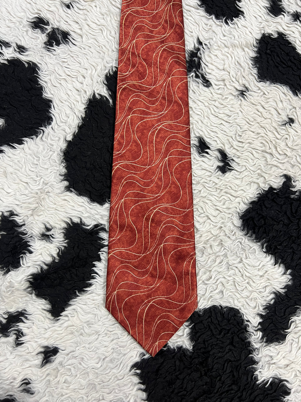 Pierre Pacha Orange & Gold Tie