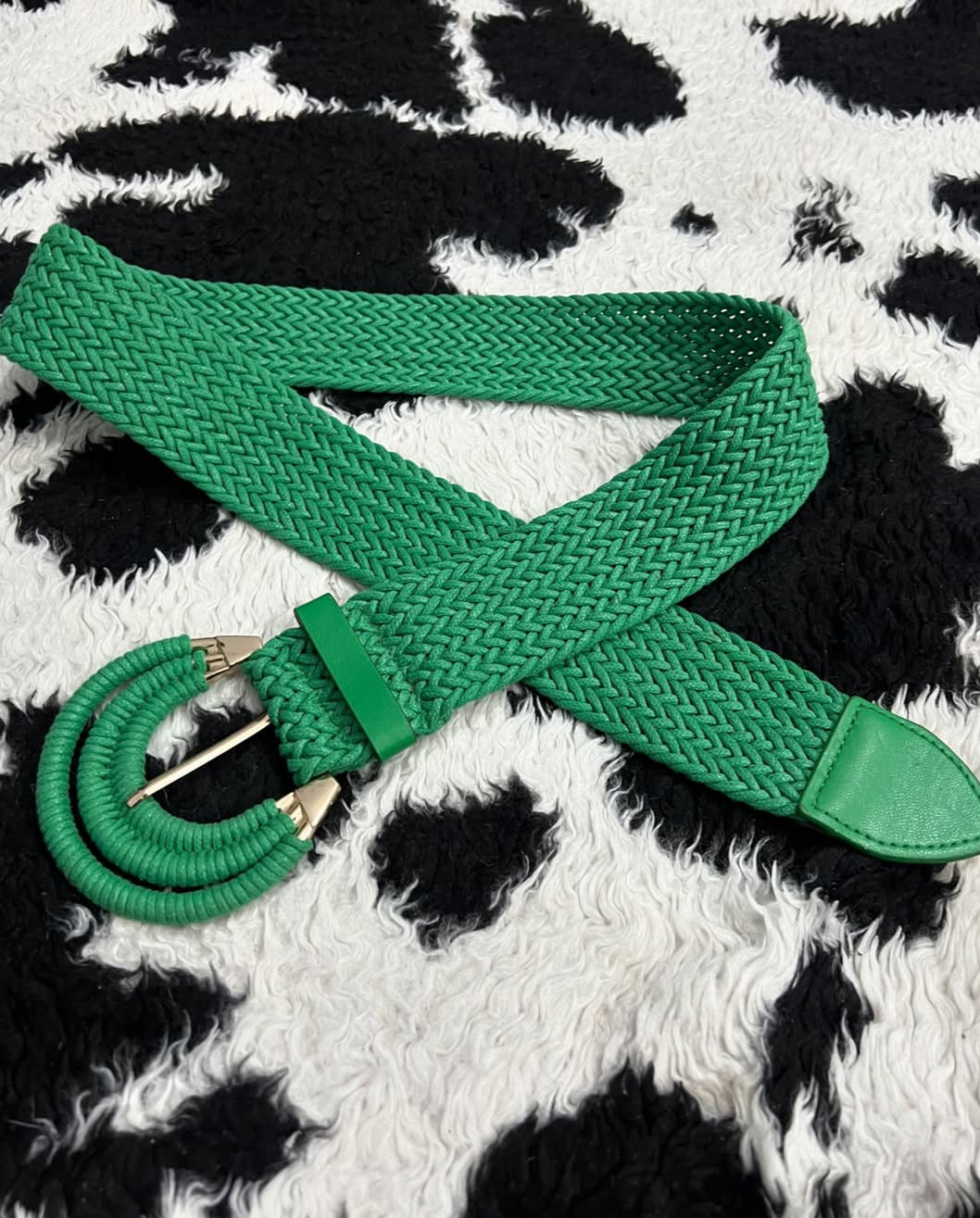 Green Wide Elastic Belt