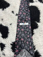 BRICE Black Floral Tie