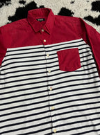Izzue Red & White Striped Buttonup