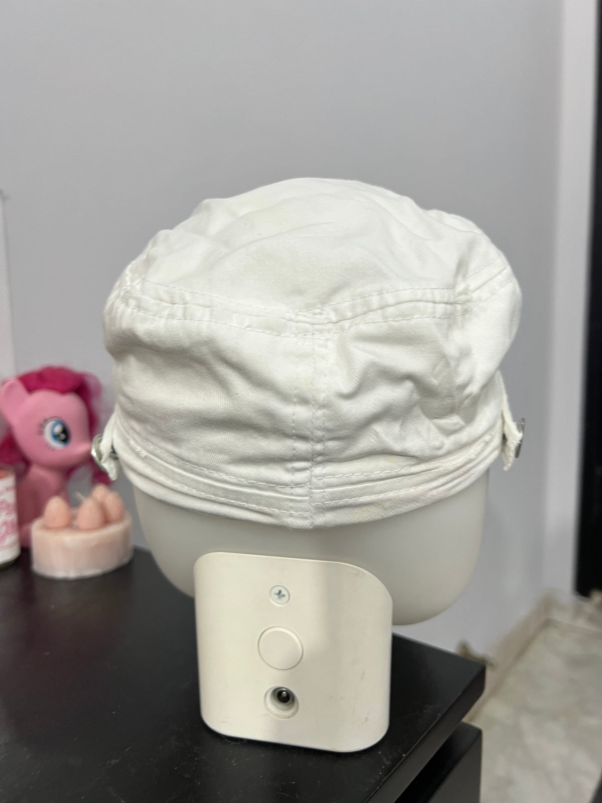 White Metal Studded Cap
