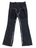 Dark Grey Patched Denims (Waist 34)