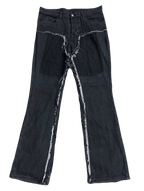 Dark Grey Patched Denims (Waist 34)