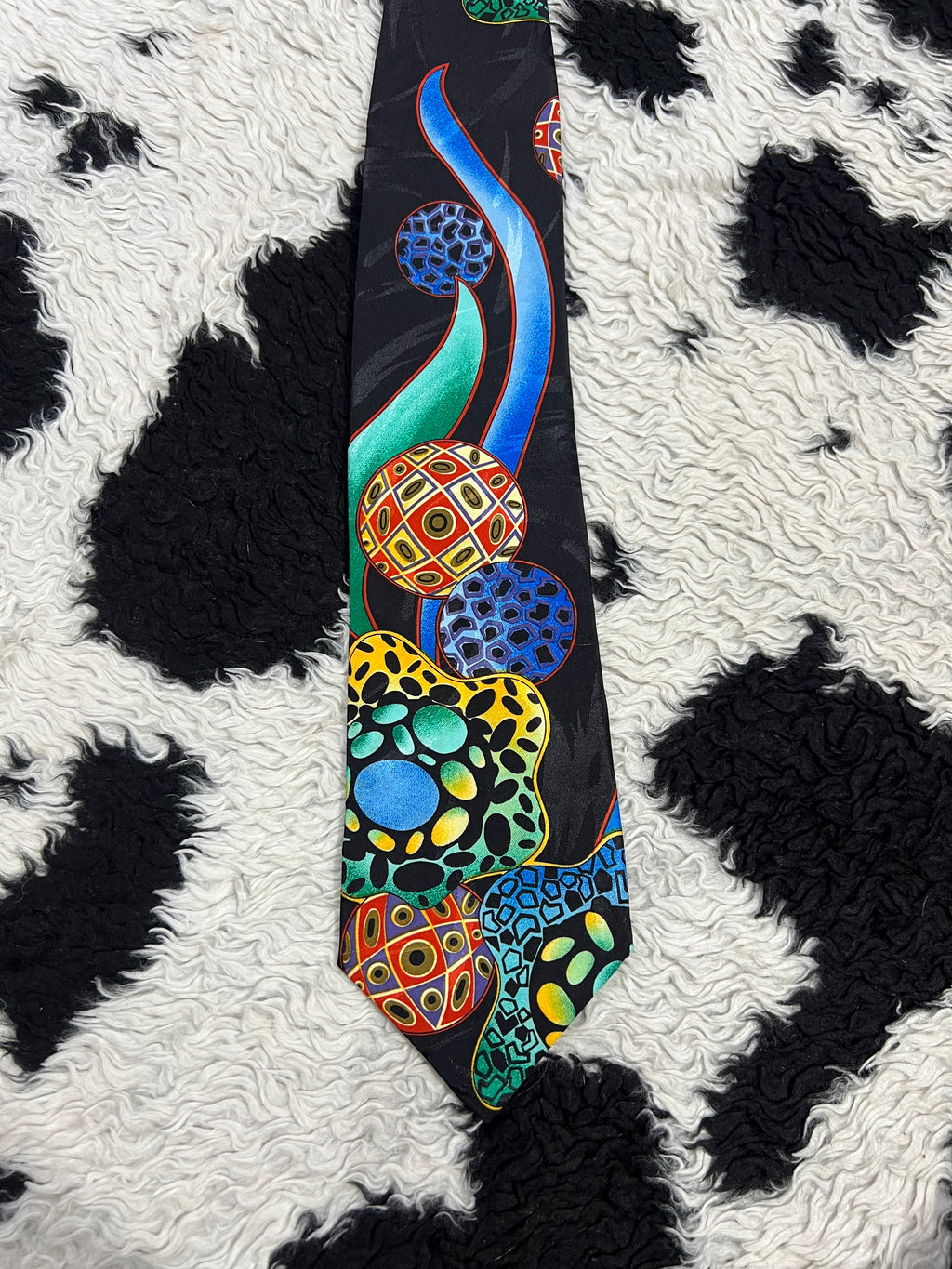 Burton Black Geometric Tie