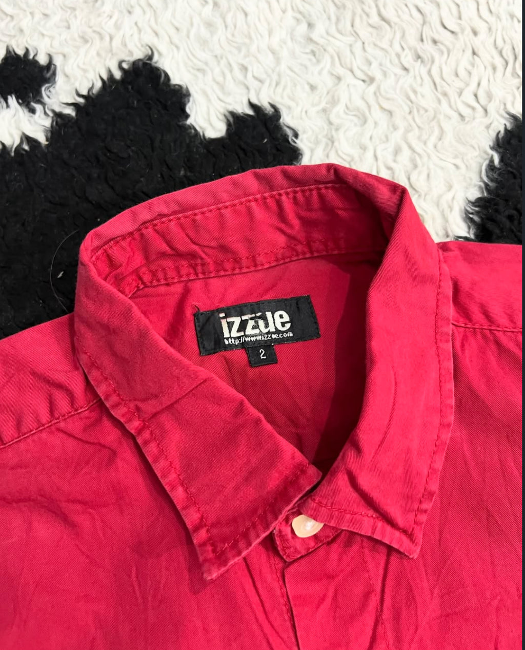 Izzue Red & White Striped Buttonup