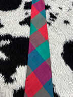 Silk Vibrant Checkered Tie