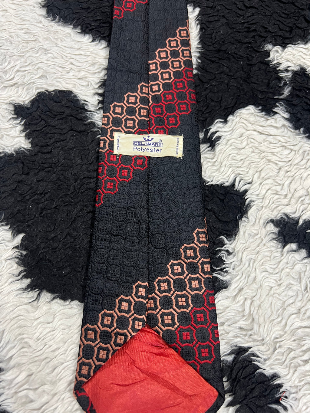 Delamare Black Embroidered Tie