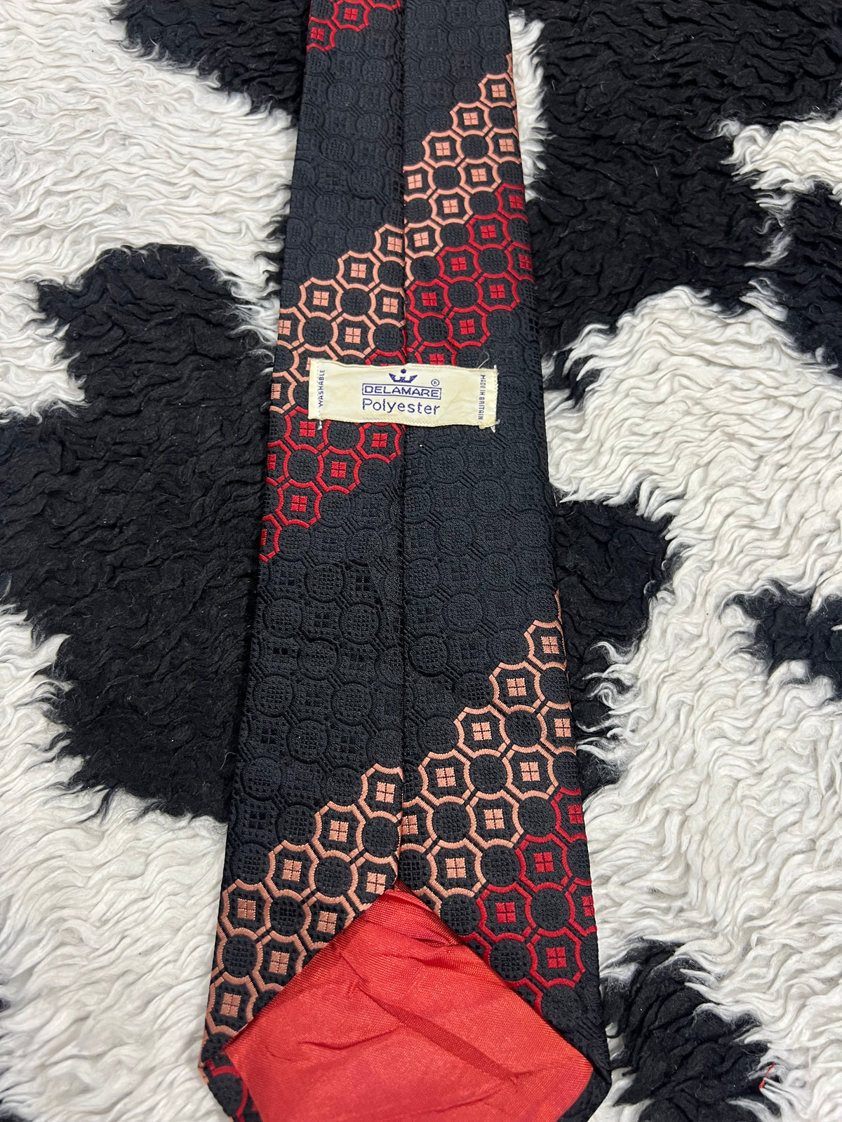 Delamare Black Embroidered Tie