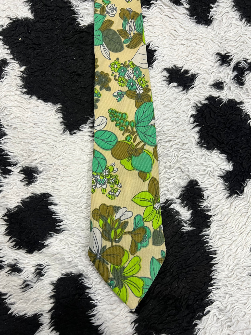 Green Floral Tie
