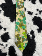 Green Floral Tie